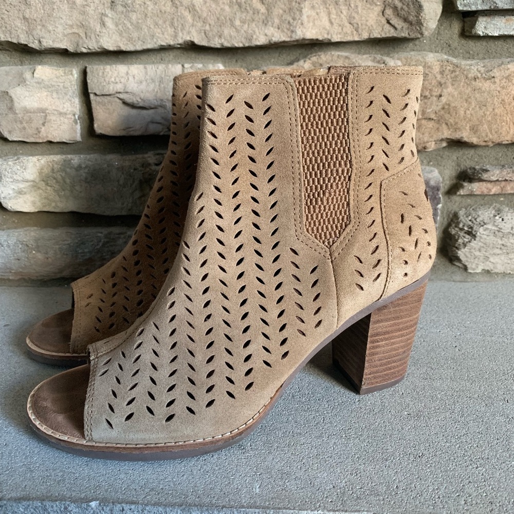 TOMS Majorca Peeped Toe Booties
